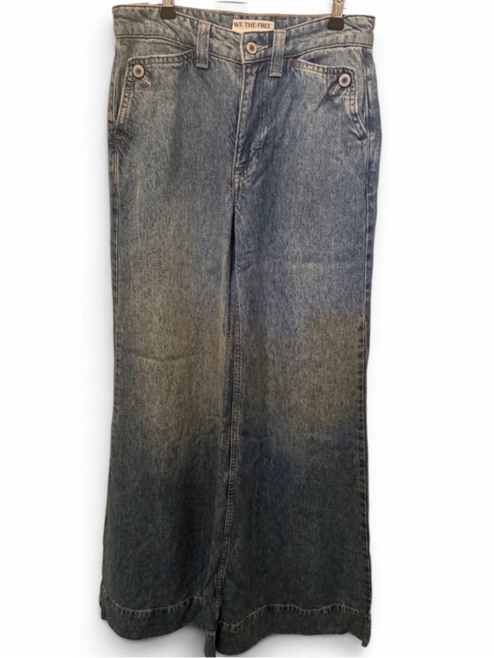 We The Free Old West Slouchy Wide Leg Denim Jeans by Free People - Picture 2 of 11